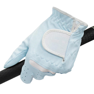 Guantes de Golf de Cuero Genuino Azul Claro para Mano Derecha, Transpirables, de Alta Calidad - Product Image 3