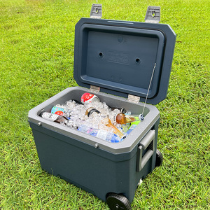 Glacière rigide portable 45L 40qt anti-fuite avec roues, grande glacière roulante - Product Image 6
