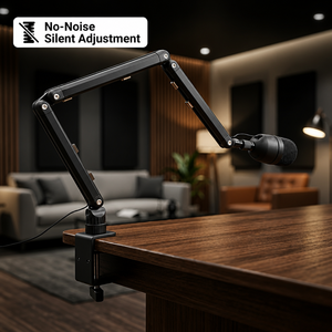 Bras de microphone OEM robuste avec gestion de câbles intégrée, bras articulé à 360° °   Support de microphone pour diffusion de podcasts – Vente en gros - Product Image 1