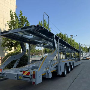 Semirremolque Portacoches <span class=keywords><strong>de</strong></span> 2 y 3 Ejes, Nuevo y Usado <span class=keywords><strong>de</strong></span> Fábrica, <span class=keywords><strong>para</strong></span> Transporte <span class=keywords><strong>de</strong></span> 8 Autos, con Rampa Hidráulica - Product Image 1