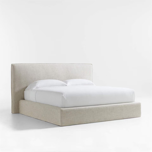 Lits king modernes avec tissu d'art en <span class=keywords><strong>lin</strong></span> Lits rembourrés de haute qualité, faciles à enlever et lavables en machine Utilisation en intérieur - Product Image 1