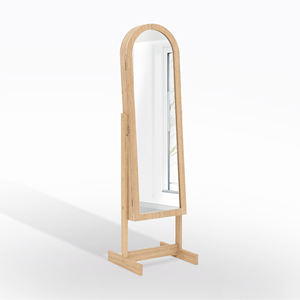 ESPEJO DE JOYERÍA SOLEYA CM 42X37.5 H.145 EN MDF NATURAL - Product Image 1