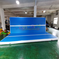 Matelas de gymnastique gonflable carré DWF commercial épais de 20 cm pour la gymnastique, tapis de gymnastique portable en PVC imperméable
