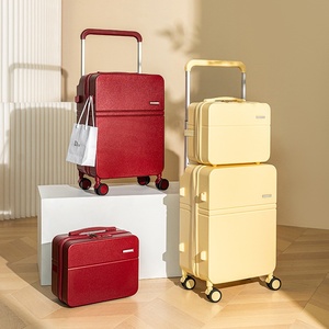 Nouvel Ensemble de 2 Valises Trolley Larges pour <span class=keywords><strong>Femme</strong></span>, Roues Pivotantes 20 Pouces avec Verrouillage par Mot de Passe, Trousse de Maquillage Multifonctionnelle pour Voyage - Product Image 6