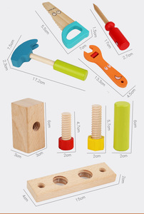Set di Attrezzi Giocattolo in Legno per Bambini, Kit di Costruzione per Giochi di Ruolo, Giocattolo Educativo per Bambini - Product Image 4