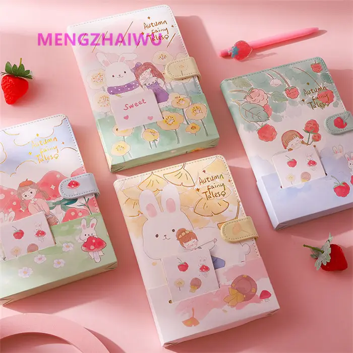 no stock Mexico import wholesaler kawaii stationery gift set school cartoon illustration journals a5 notebooks girls 2021 custom