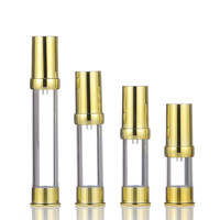 Botol pompa vakum perak, botol pompa vakum perak Mini tanpa udara 10ml 15ml 30ml untuk kemasan kosmetik