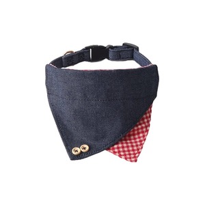 PUPE Dog <b>Collar</b> with Bow Tie Adjustable Beige Plaid <b>Pet</b> Triangular Scarf Bandana Set <b>Pet</b> Accessories for Dog and Cat - Product Image 1