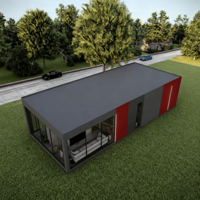 Conception de maison conteneur préfabriquée en acier colorée et luxueuse pour l'extérieur
