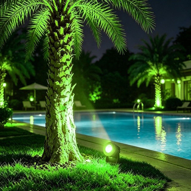 Small Led Flood Light IP65 Outdoor Waterproof LED Lawn Lamp 10w 20w 30w Circular Spotlight for Garden