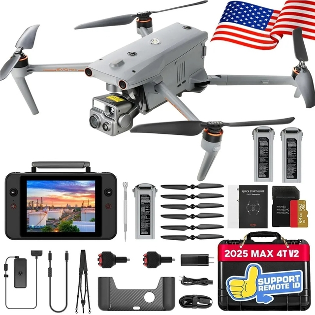 Autel Robotics EVO 4T V2, 1/2'' CMOS 48MP Wide, Zoom Camera, Battery In-place Detection, No Blind Spots, A-Mesh 1.0