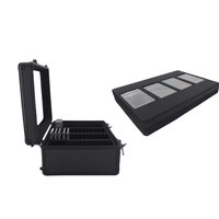 Vente en gros usine : Boîtier de rangement verrouillable en alliage d'aluminium à 4 rangées pour cartes gradées, cartes sportives sous protection et collections de cartes à collectionner