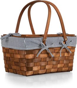 Jy Wicker Lưu Trữ Túi Lạnh Tổ Chức Gấp Dã Ngoại Giỏ Với Chăn Quà Tặng Du Lịch Nắp Ngoài Trời Wicker Dã Ngoại Giỏ - Product Image 6