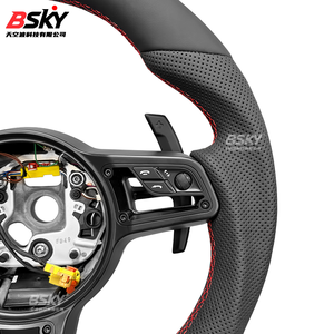 Für Porsche 981 996 991.1 911 <span class=keywords><strong>Boxer</strong></span> 887 Cayenne 958 Taycan 718 911 918 GT2 GT2RS GT3 GT3RS GT4 Perforiertes Leder-Lenkrad - Product Image 3