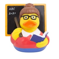 Jouets de bain exclusifs pour enseignants : Canards en caoutchouc personnalisés de 3 pouces, nouveauté pour la baignoire avec motifs uniques, mini et petits en vrac