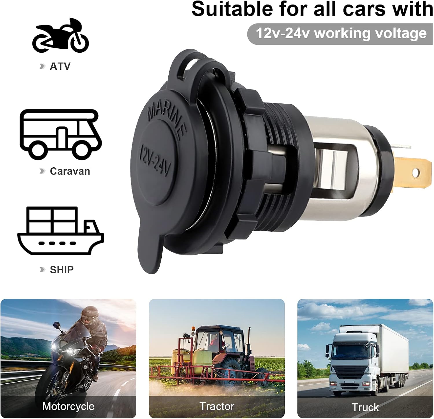 Presa accendisigari per barca per auto Presa di corrente per