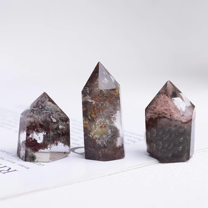 Trang trí nội thất ma thạch anh mặt điểm cực kỳ hiếm chữa bệnh tinh thể đá quý mẫu tự nhiên tình yêu phong thủy đánh bóng - Product Image 1