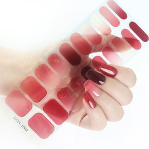 Five & Ten OEM UV Gel Cuit Nail Charms Haute Texture Nail Piece <span class=keywords><strong>Semi</strong></span> Durci Gel Nail Strip Kit Lady Black Glue Gel Sticker - Product Image 1