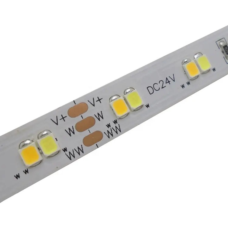 17W 21W 120LED 112LED/メートルSMD2835バイカラー24VデュアルホワイトCCT調整可能LEDストリップ