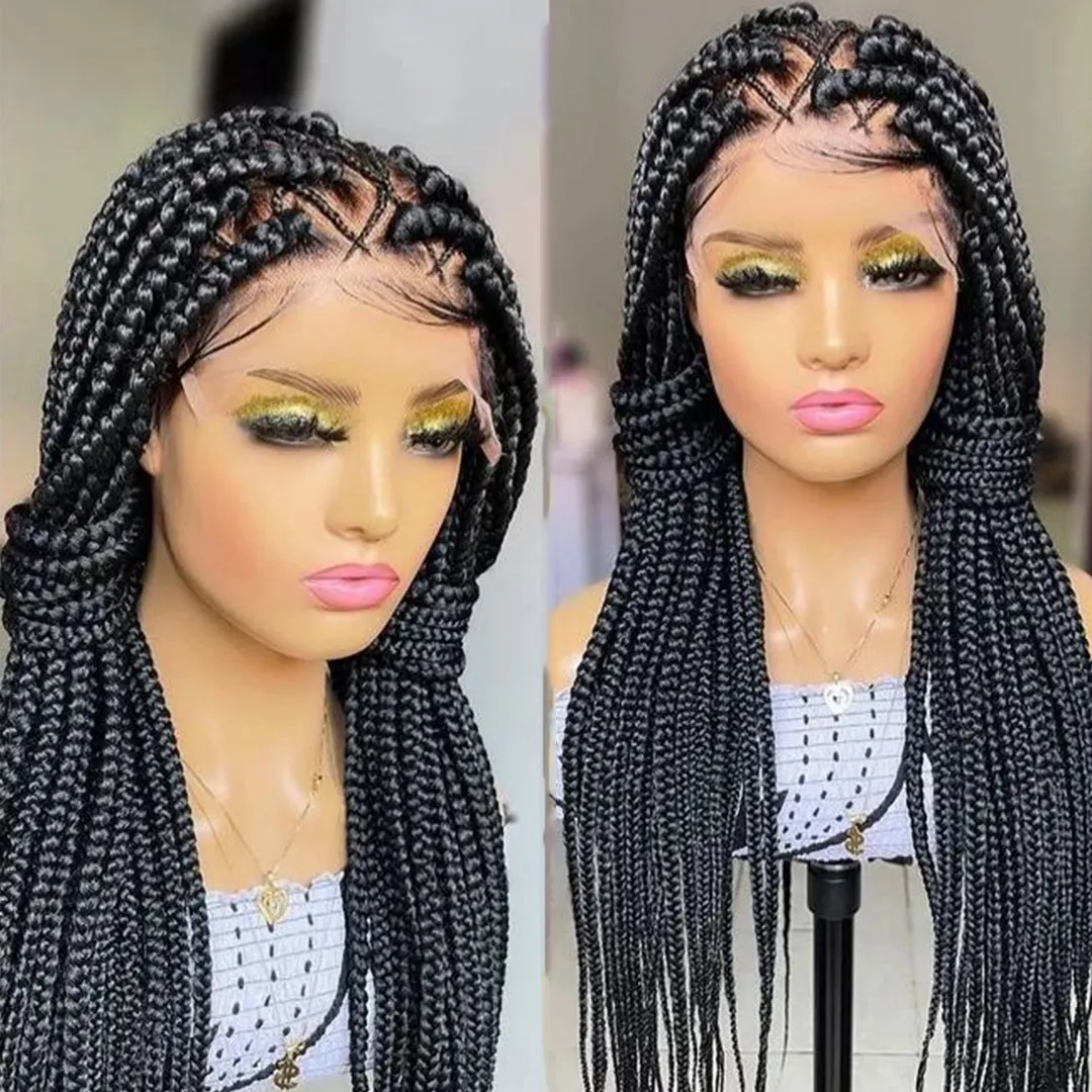 Hd Lace Frontal Wig Human Hair Raw Brazilian Human Hair Braided Lace Front Wigs For Black Women Vendor Glueless Full Hd Lace Wig