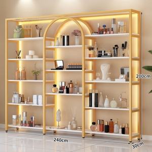 Vitrina de Exhibición Multicapa con Luz LED para Salón de Belleza, Guarda Esmaltes de Uñas, Geles y Cosméticos, Almacenamiento Comercial - Product Image 6