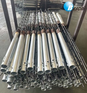 Pieux de <span class=keywords><strong>sol</strong></span> photovoltaïques en acier galvanisé <span class=keywords><strong>à</strong></span> chaud, vis de terre solaires, pieux hélicoïdaux pour système de montage solaire - Product Image 4