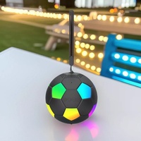 Fußballförmiger Party-Lautsprecher mit RGB-Farbiger LED-Beleuchtung, Speicherkarten-Wiedergabe, Wasserdicht, Kabellos, Mini-Design