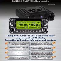 Récepteur Full Duplex Double Bande SD007 UHF/VHF 136-174/400-520MHz Radio Bidirectionnelle Émetteur-Récepteur HF avec Affichage LED