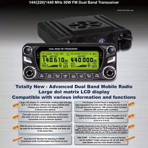 เครื่องรับส่งสัญญาณวิทยุสองทาง SD007 แบบสองย่านความถี่ UHF/VHF 136-174/400-520MHz พร้อมจอแสดงผล LED - Product Image 4