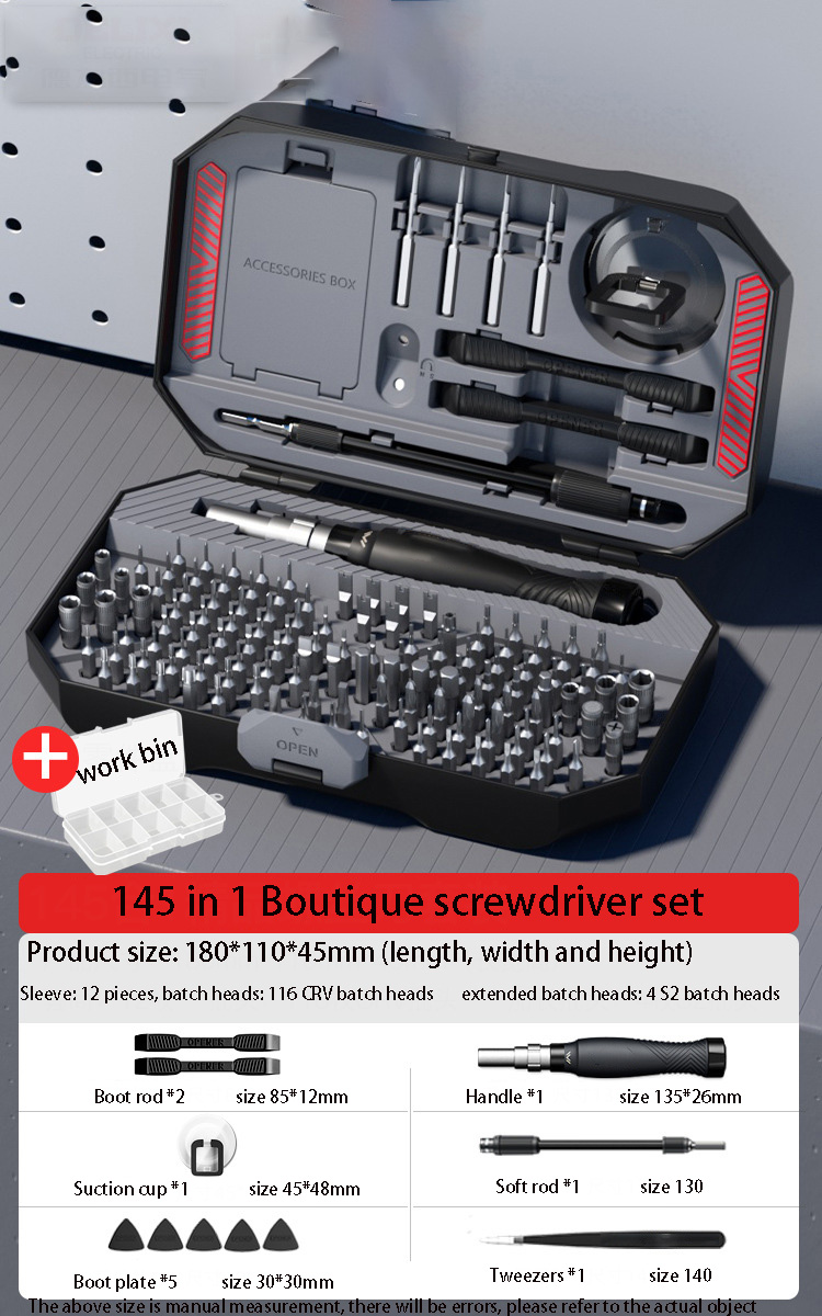 Caja de entrega de piezas 145-en-1 (material CR-V S2 +)