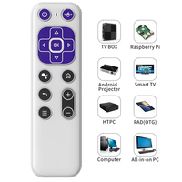 Nouvelle télécommande universelle sans fil 2.4G BT double mode à commande vocale Air Mouse pour décodeur TV et projecteur, en ABS, fournie directement par l'usine