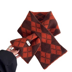 Écharpe en laine 100% tricotée, chaude, pour l'automne et l'hiver, cache-cou pour femme, couleur unie, style couple - Product Image 5