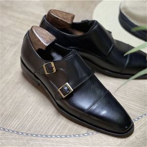 Men's Business Formal Square Toe Lace-Up Monk Shoes Trendy Gentleman Casual Handmade Lightweight Breathable Anti-Slip <strong>Valentina</strong> - Product Image 2