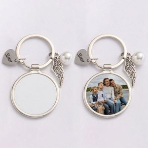 Metal Circular Diy Blank Bag Decoration Heat Transfer Printing Bottle Opener <b>Keychain</b> - Product Image 4