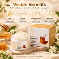 Crème Visage au Miel Fermenté, Collagène et Niacinamide – Hydratation Profonde, Éclaircissante, Raffermissante, Réparatrice de la Barrière Cutanée