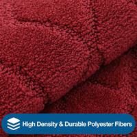Tapis de cuisine antidérapants lavables en machine, tapis de chemin de cuisine rouge absorbant, tapis debout de chef doux