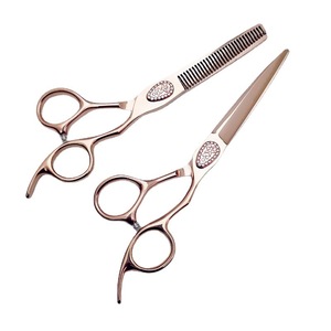 Ciseaux à effiler en or rose de 6,0 pouces en acier inoxydable avec 28 dents pour usage professionnel en coiffure - Product Image 3