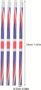 Lápices de Madera con Diseño de Bandera Nacional y Borradores - Suministros Escolares y de Oficina al por Mayor, Set de Regalo Multicolor y Multicultural - Product Image 5