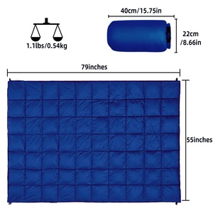 Portable Camping hiver pique-nique couverture personnalisée imperméable léger compressible gonflé Camping en plein air randonnée <span class=keywords><strong>voyage</strong></span> vers le bas couverture - Product Image 5