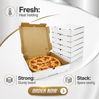 Boîte à pizza à emporter personnalisée avec impression pour carton ondulé de qualité alimentaire, boîtes de livraison de pizza imprimées 10 pouces, 12 pouces, 14 pouces