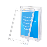 Porte-cartes magnétique professionnel en acrylique transparent avec protection UV, pour cartes de basket-ball, pour l'affichage des cartes à collectionner