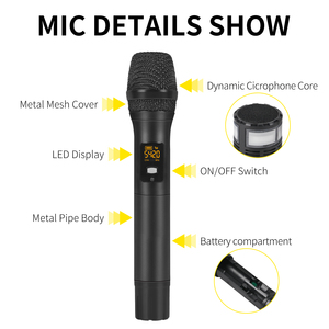 XTUGA YT8 Microfono Wireless Professionale a 8 Canali UHF per Sale Conferenze - Product Image 6