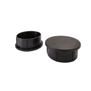 Bouchon de tube circulaire noir 40 60, capuchon d'étanchéité pour tuyau rond, bouchon intérieur en plastique pour accessoires de garde-corps - Product Image 3
