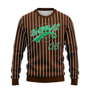 Sudadera de Cuello Redondo con Rayas Marrones para Hombre, Logotipo Personalizado, Gráfico, Manga Larga, para Equipo, Entrenamiento, Ropa de Invierno, OEM - Product Image 1