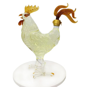Nouvelle carafe en verre borosilicate fait main, forme poulet, scellée au bouchon, pour whisky et <span class=keywords><strong>tequila</strong></span>, motif zodiacal - Product Image 1
