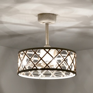 Cổ Điển Nhìn Mộc Mạc Phòng Trắng Quạt Trần Với Ánh Sáng Flush Núi Nhỏ Quạt Trần Với Ánh Sáng Và Từ Xa Nhỏ Cho Phòng Ngủ Nhà - Product Image 5