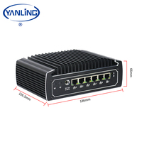 Innovador Mini PC sin ventilador 8th Gen Intel 3867U I7 Dual DDR4 Slots 6 Gigabit LAN Pfsense Firewall VPN Network Security Intel AU