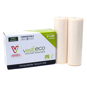 VESTA - SET DI 2 RULLI PER VUOTO BIODEGRADABILI 20X609CM TRASPARENTE - Product Image 1