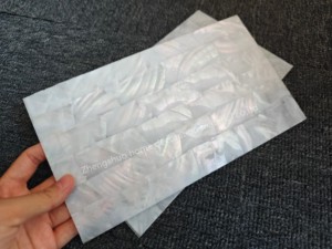 Toptan Ekolojik Doğal Esnek Yapışkanlı Cilalı Tatlı Su İnci Kabuğu Levhaları Dikdörtgen Sanat El Sanatları Mobilya - Product Image 5