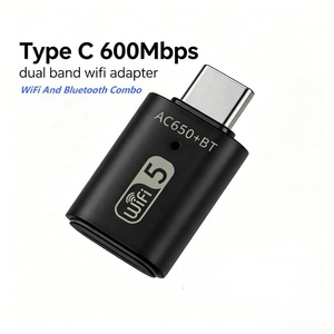 Adaptateur WiFi et Bluetooth Combo 600 Mbps Type C, Carte Réseau Sans Fil Double Bande AC600 pour Ordinateur Portable, Ordinateur de Bureau, <span class=keywords><strong>Mac</strong></span>, Linux - Product Image 2
